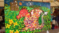 Welsh dragon mosaic